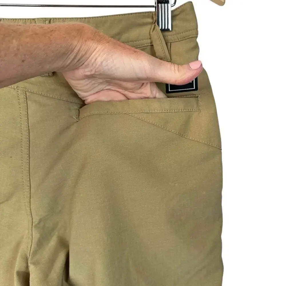 Volcom Surf Turf Tan Shorts 2 Way Stretch Flat Front Hybrid Casual 28